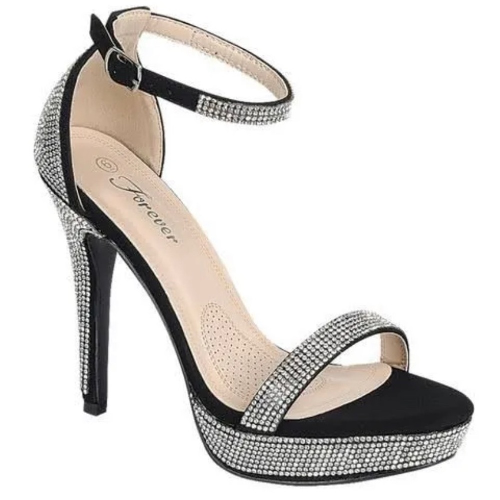 Brand new rhinestone t-strap heels
